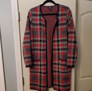 Jones NY plaid cardigan NWOT
